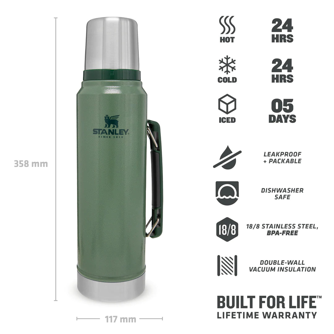 Legendarna klasična boca 1,1 L, Hammertone Green