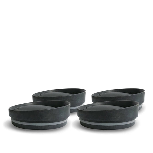 HUSKEE caps, Charcoal, 4 pcs
