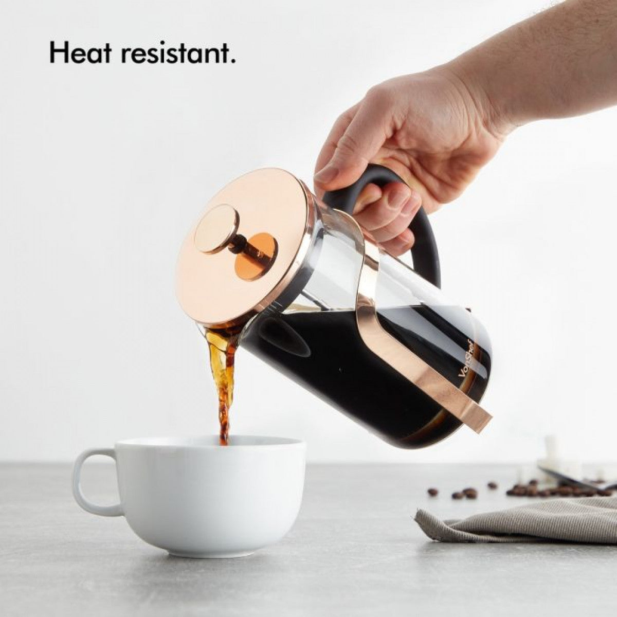 FRENCH PRESS 1000ml BAKREN - coffeetime.si